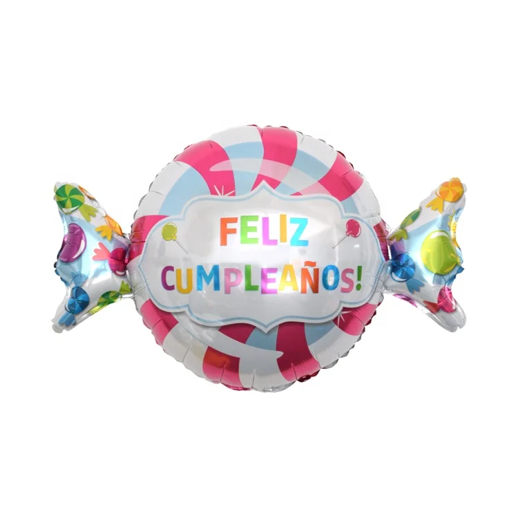 Gelukkige Verjaardag Folie Ballon Spaans 24 inch Snoep Folie Ballon Party Decoraties