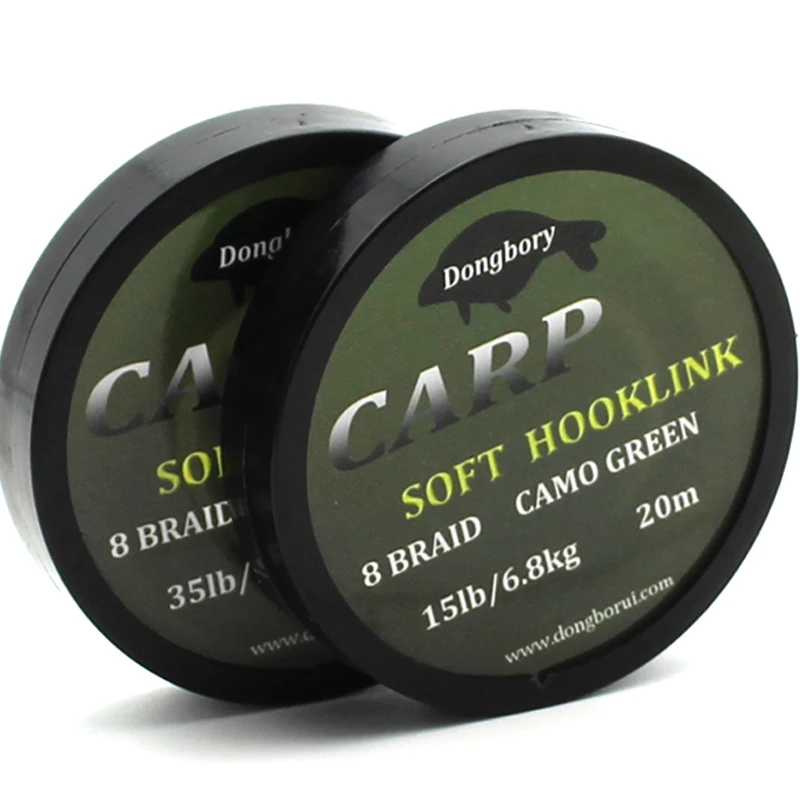 20m Carp Fishing Line Soft Hook Link Carp Hooklink Rig Line Hair Braid Y0S2