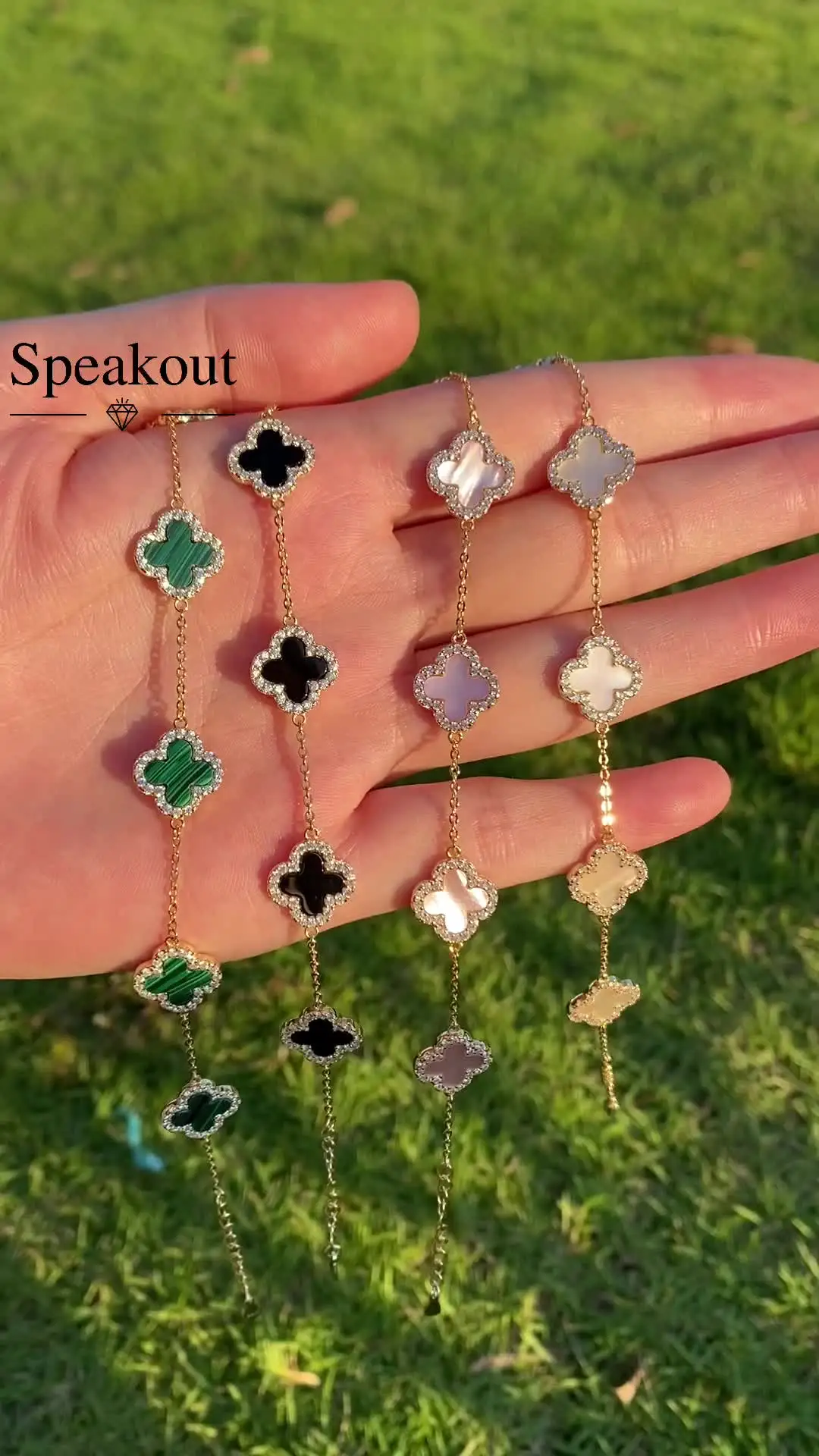 Green Nature Bracelet - Leaf Charm Nature Jewelry for Women