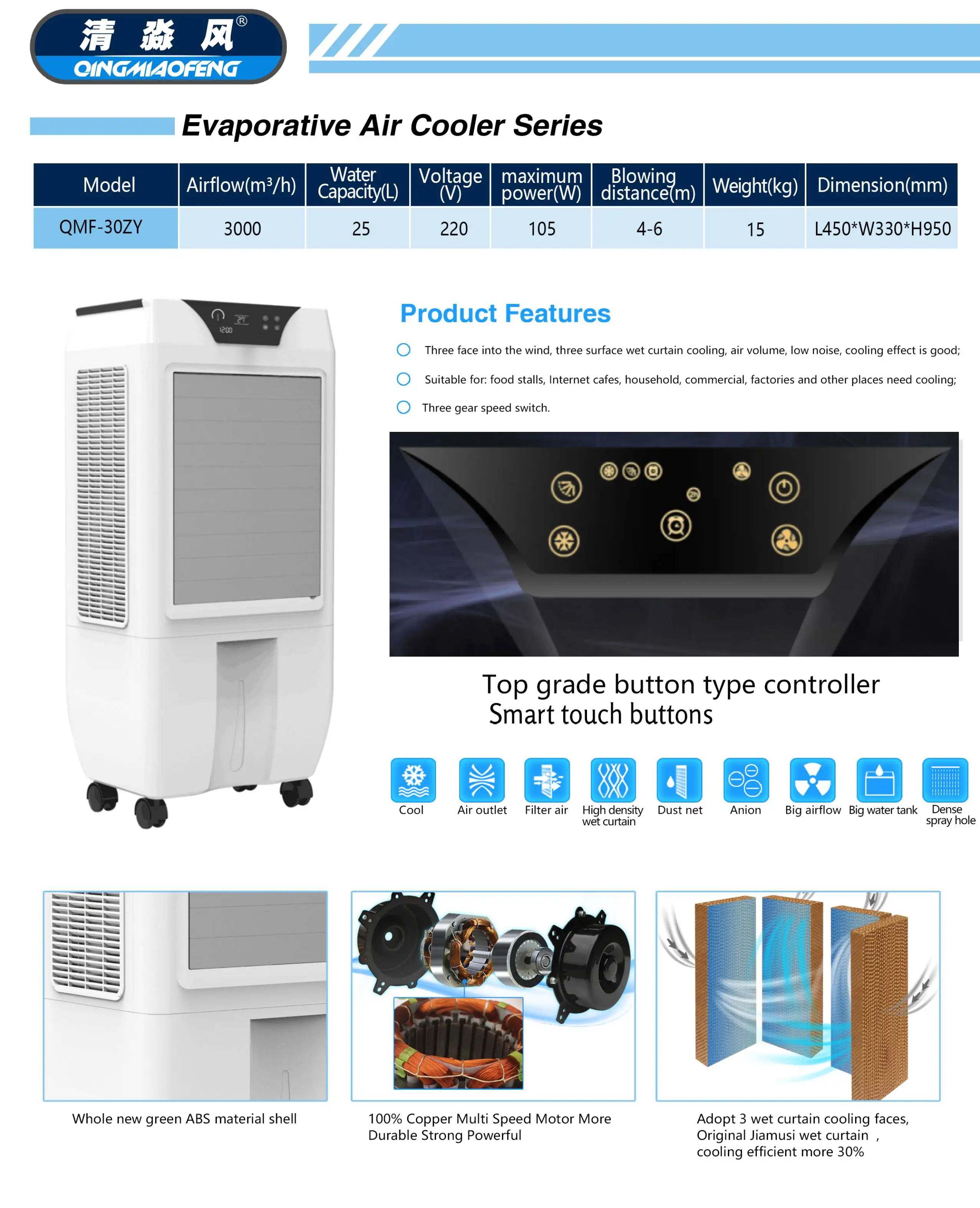 Evaporative Oem Wholesale Portable Mini Standing Personal Evaporative Air  Conditioners Qmf-30zy Low Air Cooler Price - Buy Wholesale Portable Mini,Personal  Evaporative Air Cooler,Air Cooler Price Product on Alibaba.com