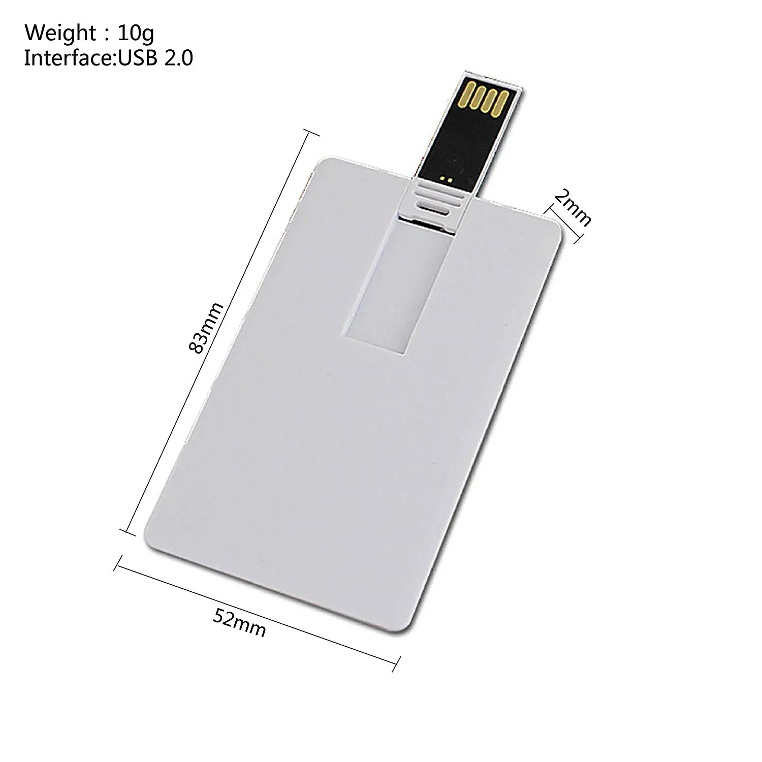 Custom Logo DIY Creative USB 2.0 Flash Credit Card 16GB 32GB USB Flash Drive Pen Drive 4GB 8GB USB Flash Drive Card - ANKUX.COM