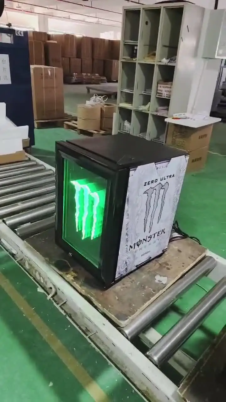 21L Mini Energy Drink Fridge Display Cooler - Compact 1-Door