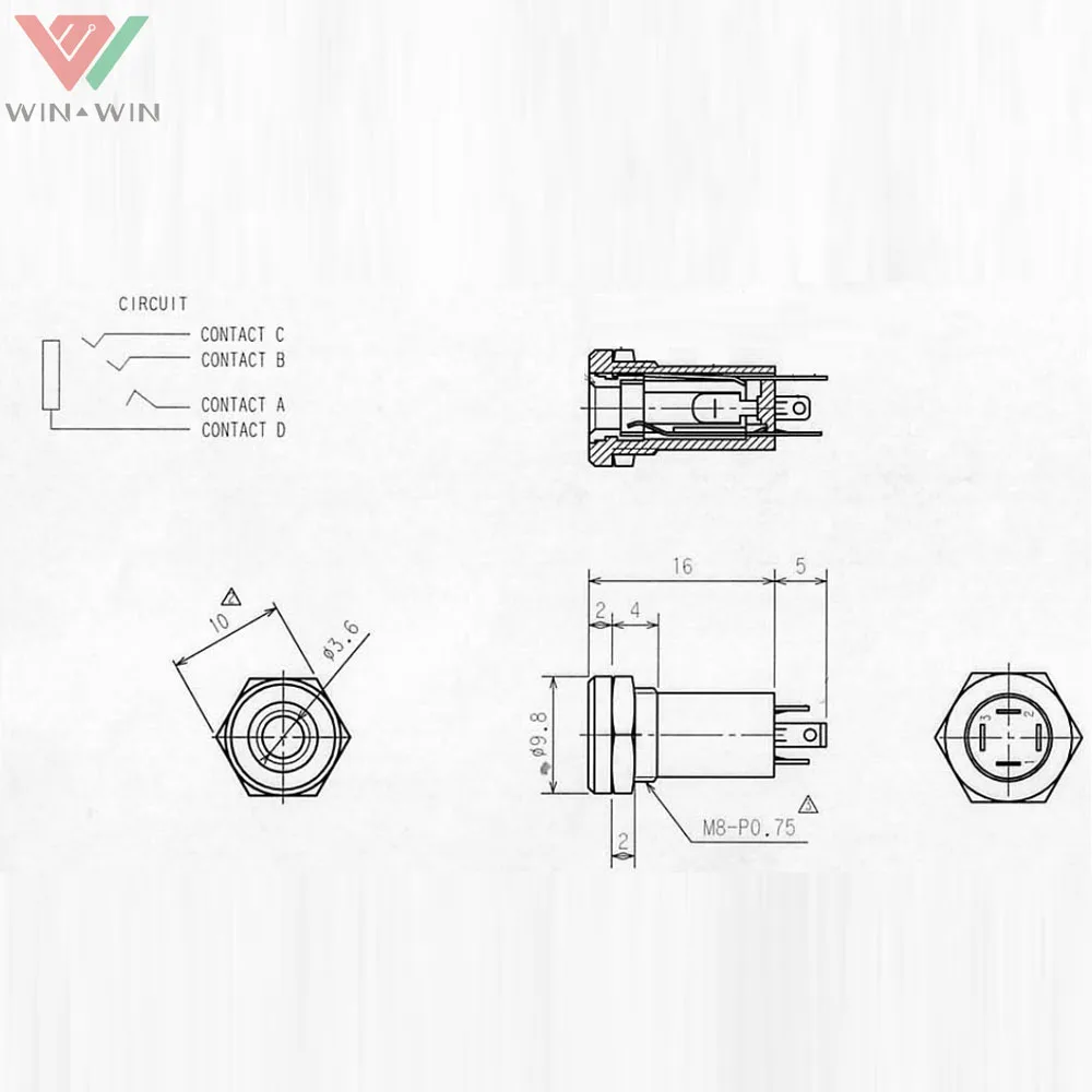 High quality audio Female Jack audio cable 3.5mm jack female 3pin 4pin 6.35 jack male