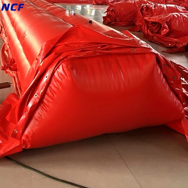 inflatable flood barrier