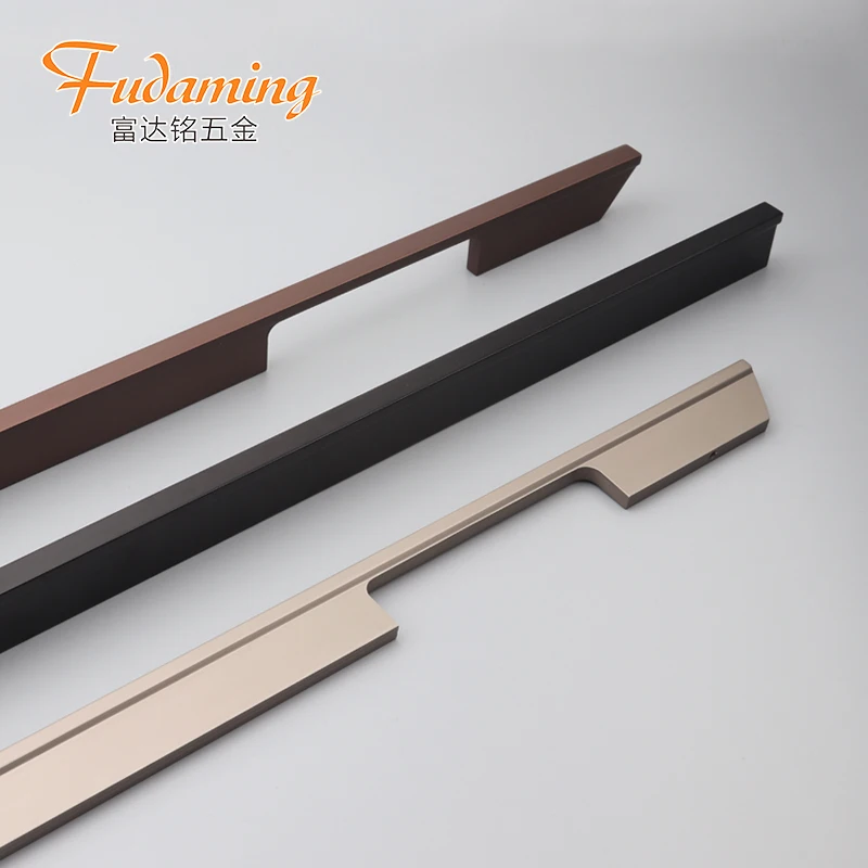 
Black American style long handle for large wardrobe door shoe cabinet wine cabinet aluminium pull handle 289 