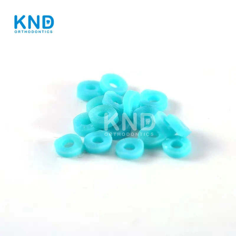 thumbnail image 2 of 1000-Pack Dental Orthodontic Separator Elastic Bands – Blue Ties For Braces – Continuous Force 2 of 6