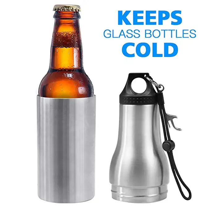 Stainless Steel Beer Bottle Holder 12oz Double Wall Vacuum Insulated