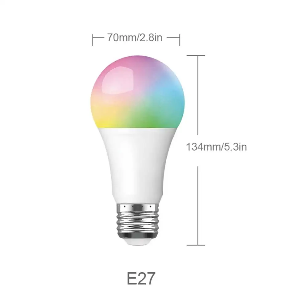 LED bulb 10W / 7W / 9W Smart RGB Warning lighting Dimmer LED lamp smart bulbs control with Alexa Google smart light bulb