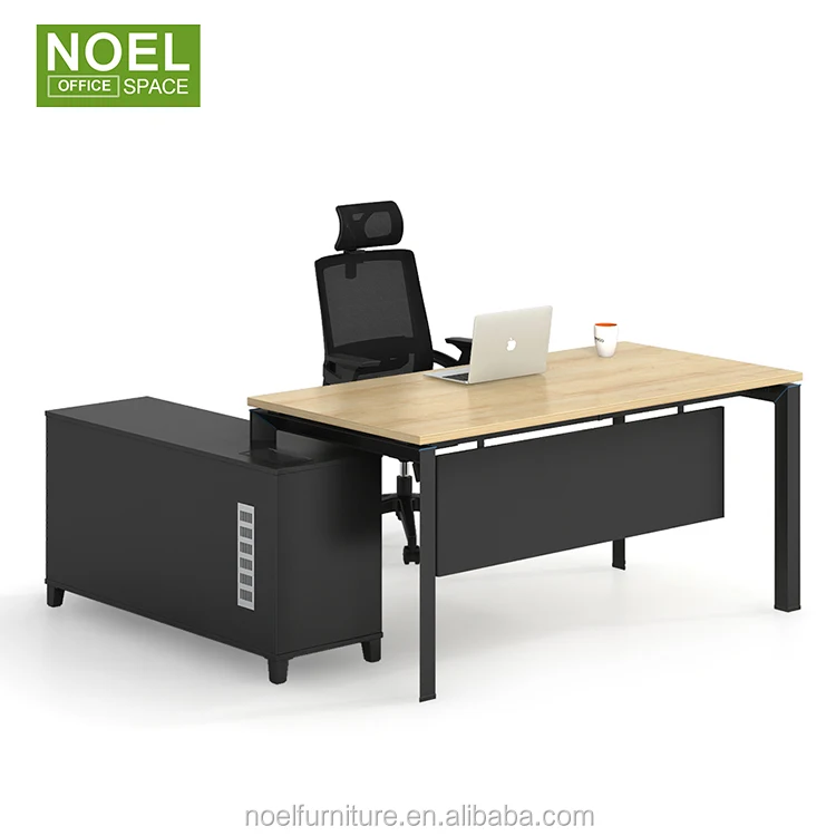 Modern Office Furniture Melamine Executive Office Desk With Metal Frame -  Buy Office Desk With Metal Frame,L Shape Office Desk Modern,Exclusive Office  Furniture Desks Product on 