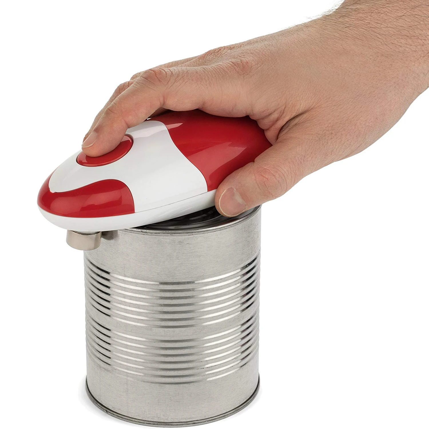 red battery powered soft edge automatic electric can opener