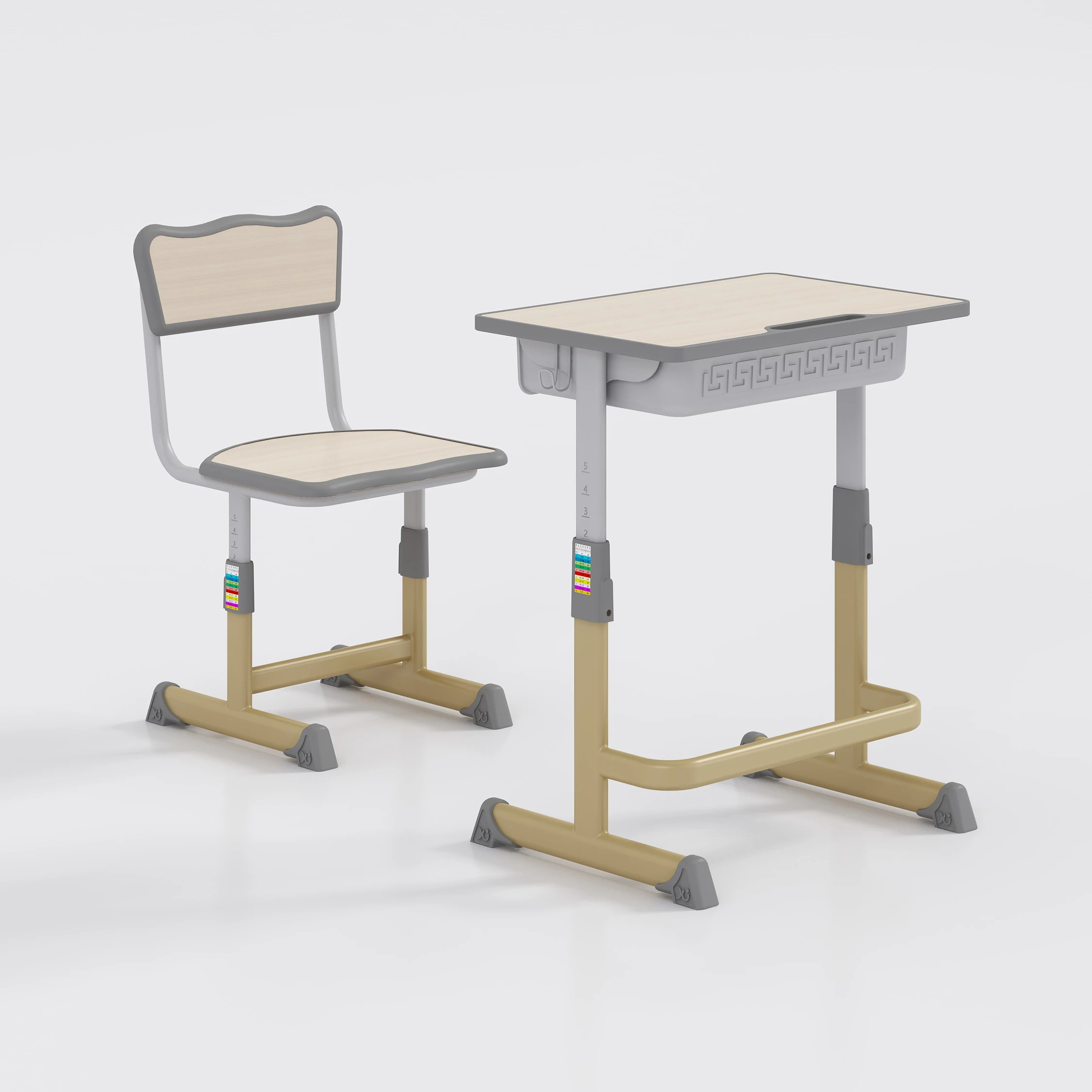 Height Adjustable Student Desk And Chair Set Furniture School Buy