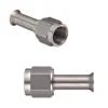 Stainless Steel 304 Female Threaded 37 Degree JIC Weld End Hose Fitting Straight with Nut and Sleeve