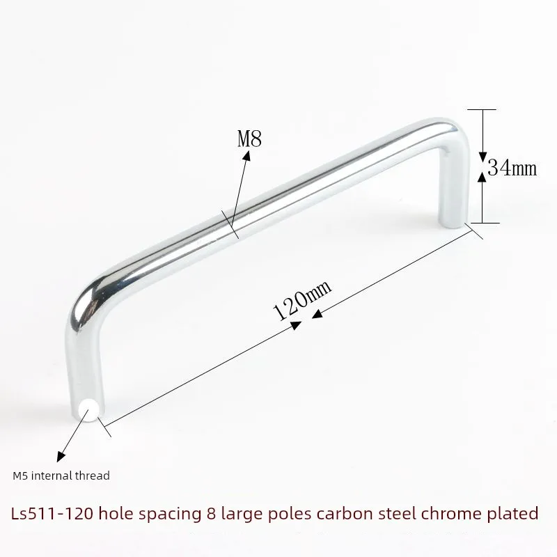 LS511 U-Shaped Industrial Handle Custom Solid Carbon Steel Drawer Cabinet Door with Home Decorations Cut to Size manufacture