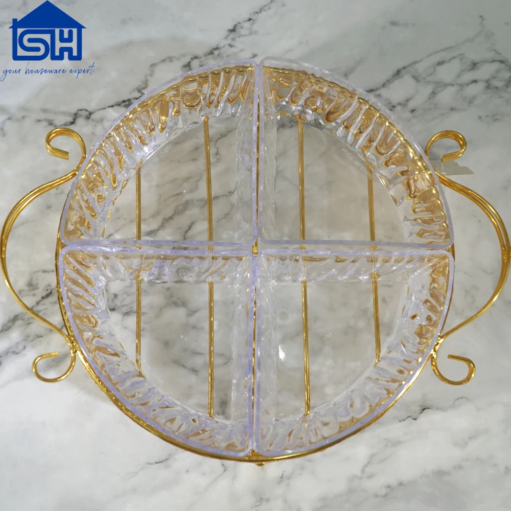 decorative golden candy tray candy box sugar tray