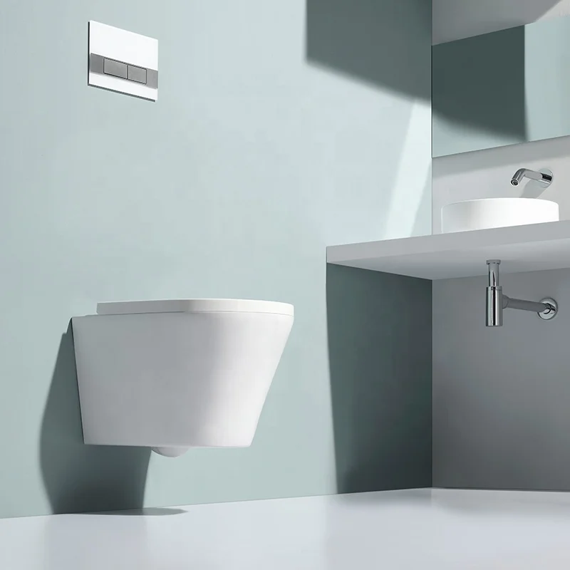 Cheap Product European Ptrap Washdown Flushing Two Piece Wall Mounted