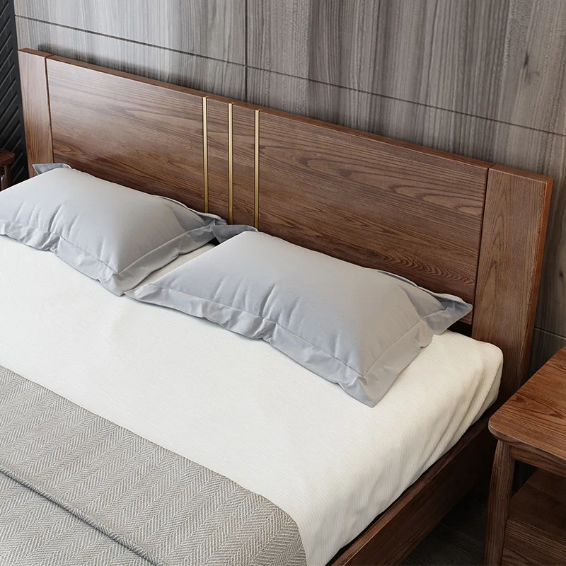 product-BoomDear Wood-Solid wooden bed King size high quality bedroom furniture wooden double bed cu-1