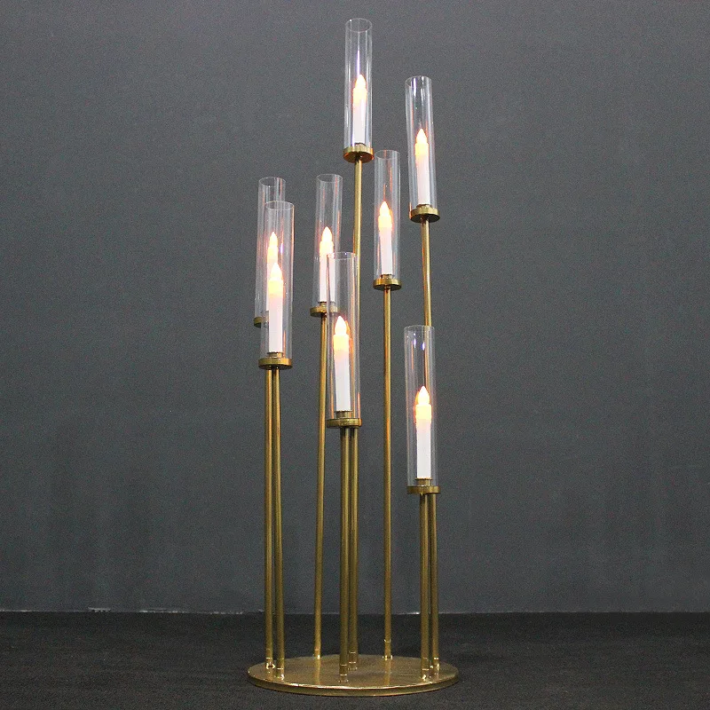 New Metal Candle Holder stand, Set of 6 Taper Candle Holders Gold Wedding Centerpieces Candlestick Holder for Table Decorations