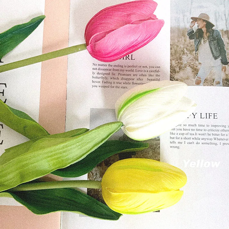 High Quality Artificial Tulip Pu Flower Tulip Artificial