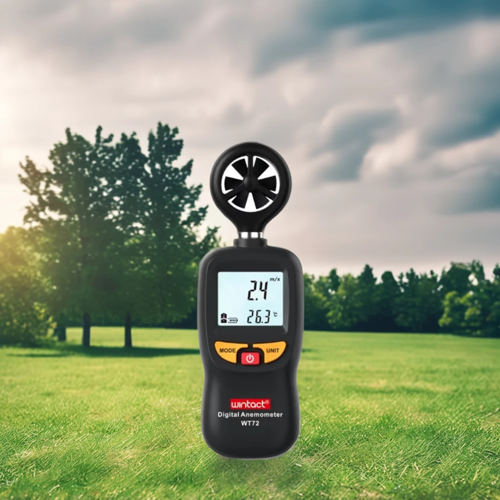 Wintact WT72 Digital Anemometer Wind Speed Meter 0-30m/s and Anemograph ...