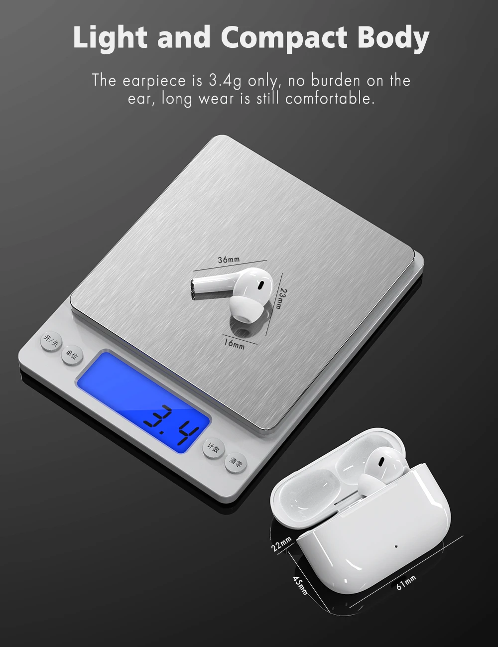 True Wireless Bluetooth 5.0 Earphone In-ear Stereo Earbuds For All Smart Phone Air Pro 3 TWS Headphones - ANKUX.COM