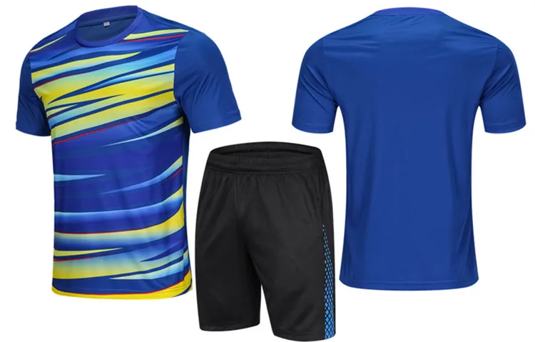 Wholesale adults breathable sports jersey printing table tennis uniform sets sublimation badminton clothes