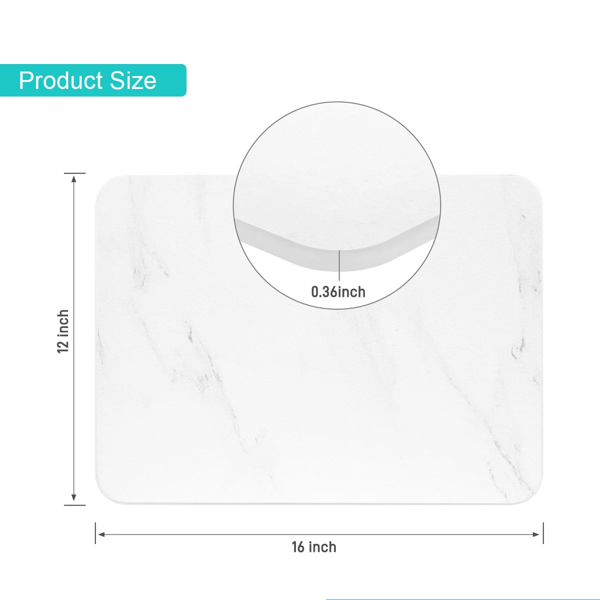 New Diatomaceous Earth Stone Mat Super Absorbent Marble Dish Drying Pad Stone Dish Drying Mat