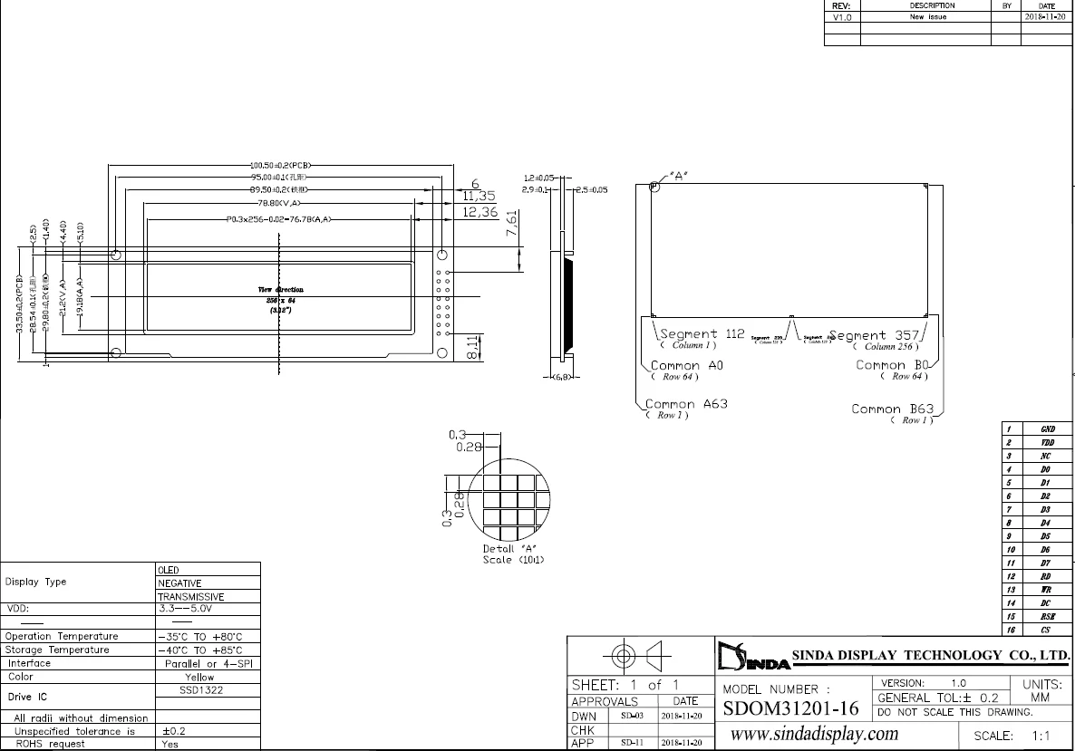 3.12 Inch Oled Display 256x64 Resolution Transparent Oled Display - Buy ...