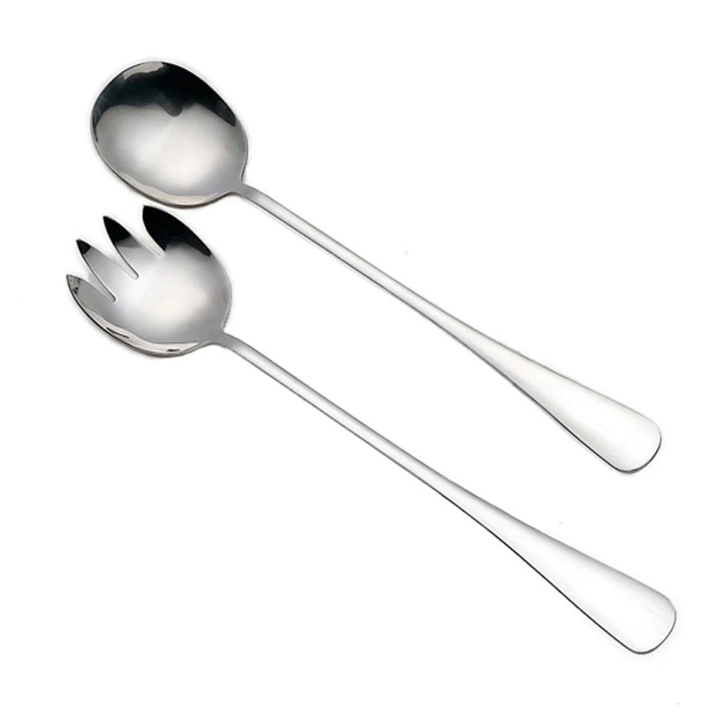 Do Buy Juego de 2 cucharas y tenedor de ensalada de acero inoxidable de 30,5 cm de longitud. 