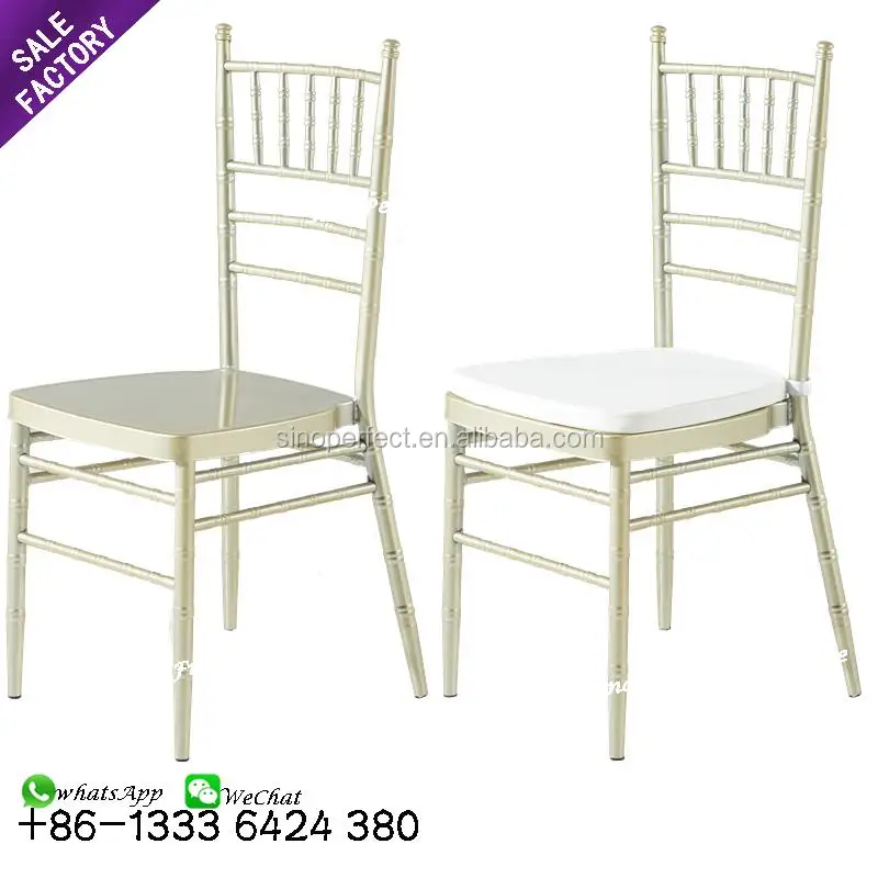 Modern Cheap Furniture Dining Table Set Gold Stackable Metal Restaurant