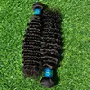 Qingdao Hair Factory Deep Curly One Single Donor Raw Indian Hair,Slavic Water Deep Wave Virgin Hair,Flat Charming Hair Extension