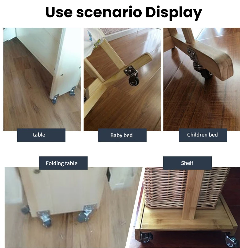 DLPO plate mounted tpr swivel lock mini furniture caster wheel 50mm
