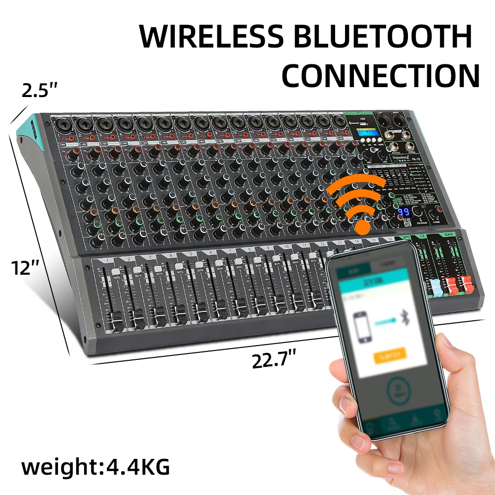 Depusheng Pa16 Professional 48v Phantom Power Builtin 99 Reverb Effect