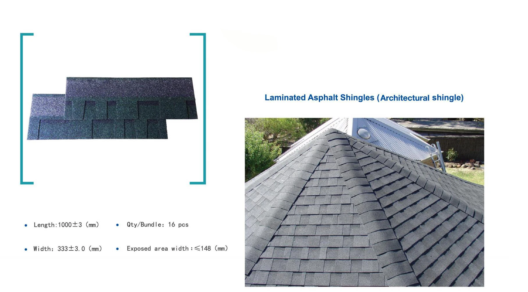 Types Of Roofing Shingles 3d Effect Bitumen Mosaic/goethe/laminated ...