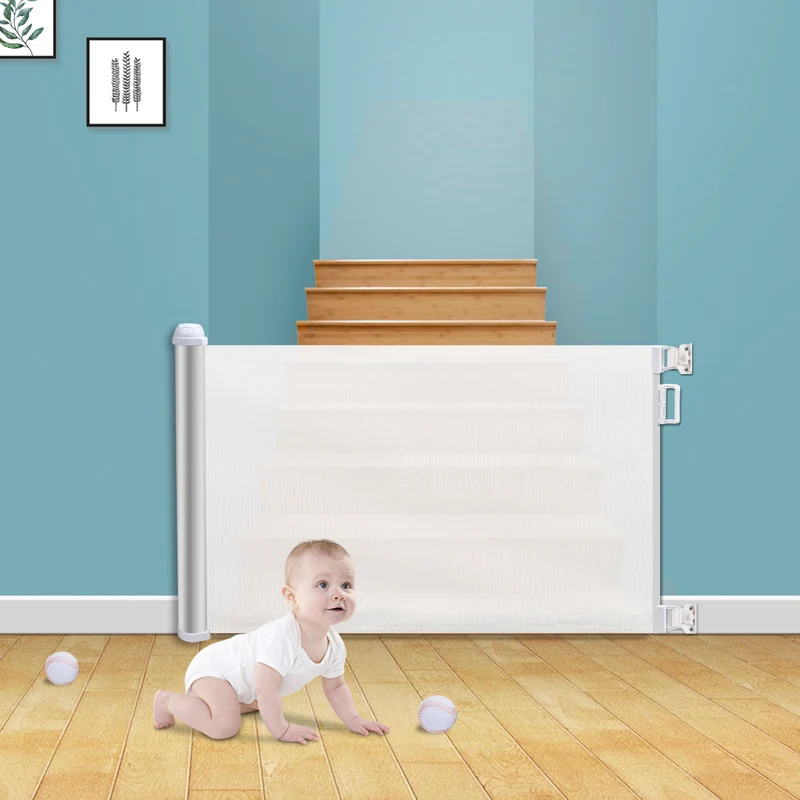 Baby Safety Retractable Mesh Stair Gate Baby Protect Gate Door Buy