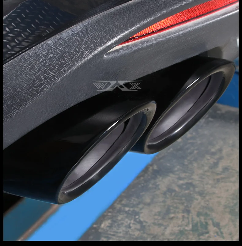 Performance Exhaust Tail Pipe with Carbon Fiber Tip Dual Exhaust Tips For VW Touareg 2018-2022`Carbon Fiber Muffler Tailpipes