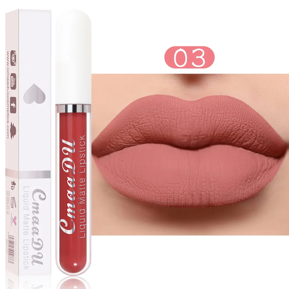CmaaDu 18 Ultra Chic Colors Matte Waterproof Long-lasting Liquid Lipstick Vegan Cruelty-Free Lip Gloss for Makeup Vegan New Box
