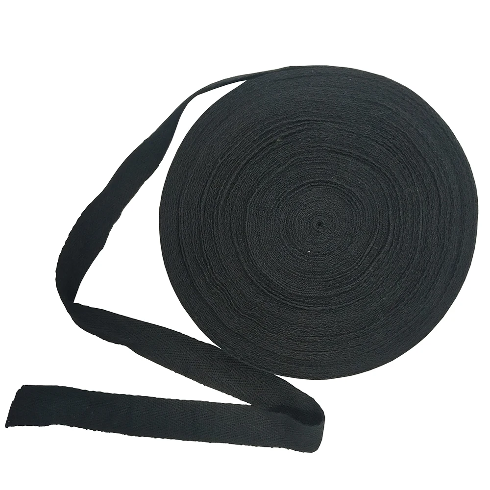 5Yard x2" Black Cotton Herringbone Twill Bunting Bias apron flag Tape Sewing 