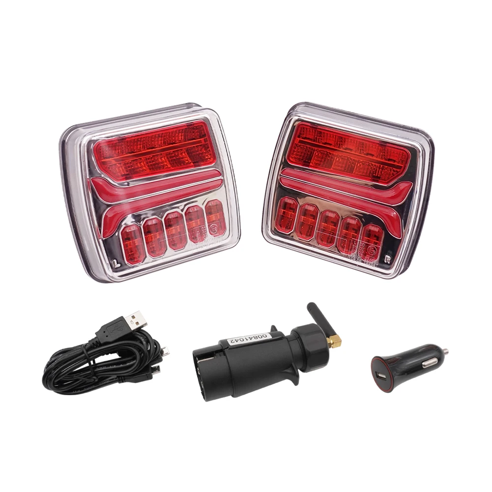 34 Led Wireless Magnetic Led Trailer Tail Lights Kit 12-24V E-Mark Waterproof Tail Indicator Brake Light for Truck Trailer supplier