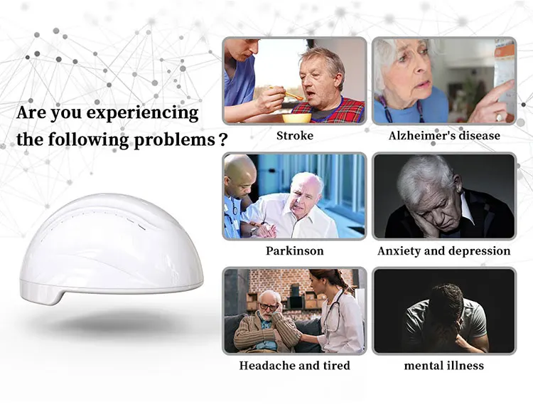 Photobiomodulation Brain Wellness Helmet Alzheimer Parkinsonism Disease Phototherapy Stroke Rehabilitation Equipment Medical