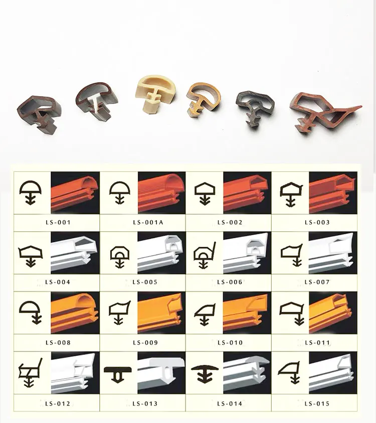 Wooden Door Tpe Slot Sealing Strips Silicone Door Slot Seal Pvc Anti