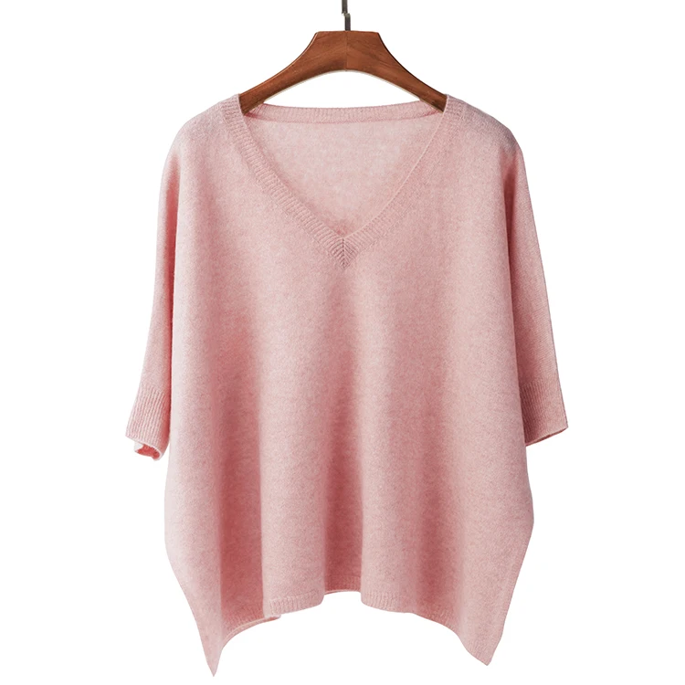 V neck women cashmere sweater
