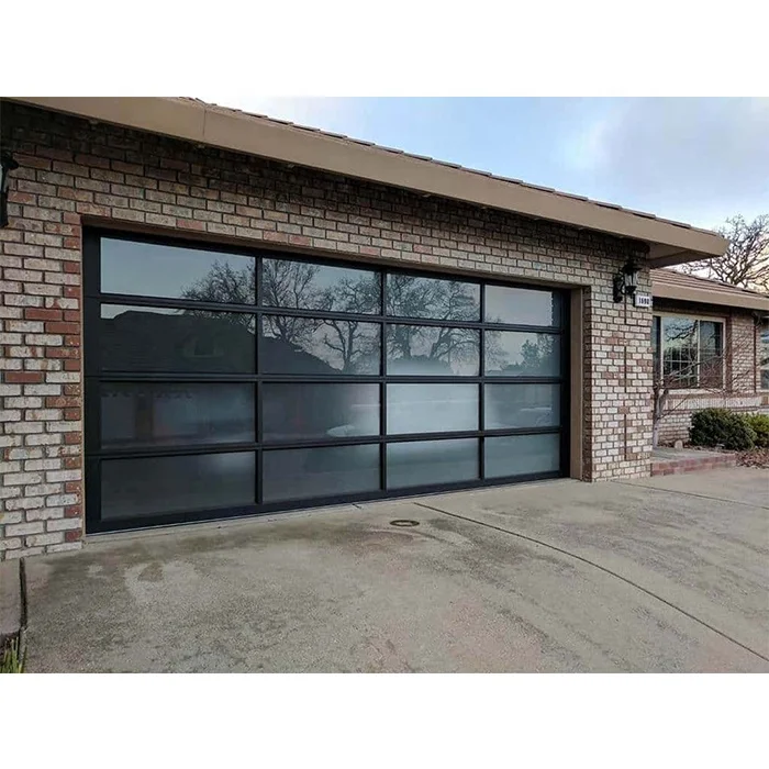Modern Villa Remote Control Exterior Insulating Glass Roll Up American Steel Automatic Garage