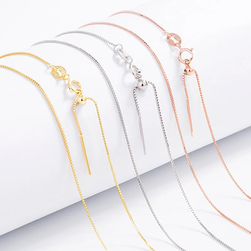 S925 Sterling Silver 0.65 Mm Box Chain 