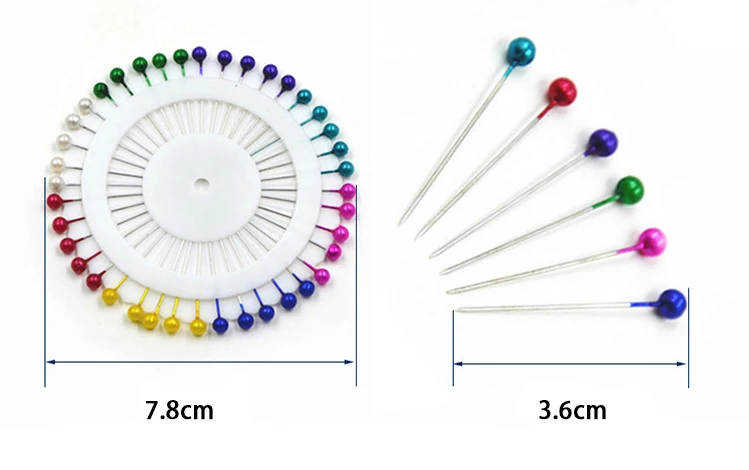 Colorful Round Pearl Head Dressmaking Quilting Pins For Crafts Sewing ...