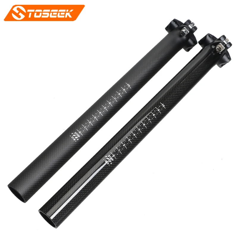 Details about   TOSEEK 3K Carbon Seatpost Offset MTB Road Bike Bicycle Seatpost 27.2/30.8/31.6mm