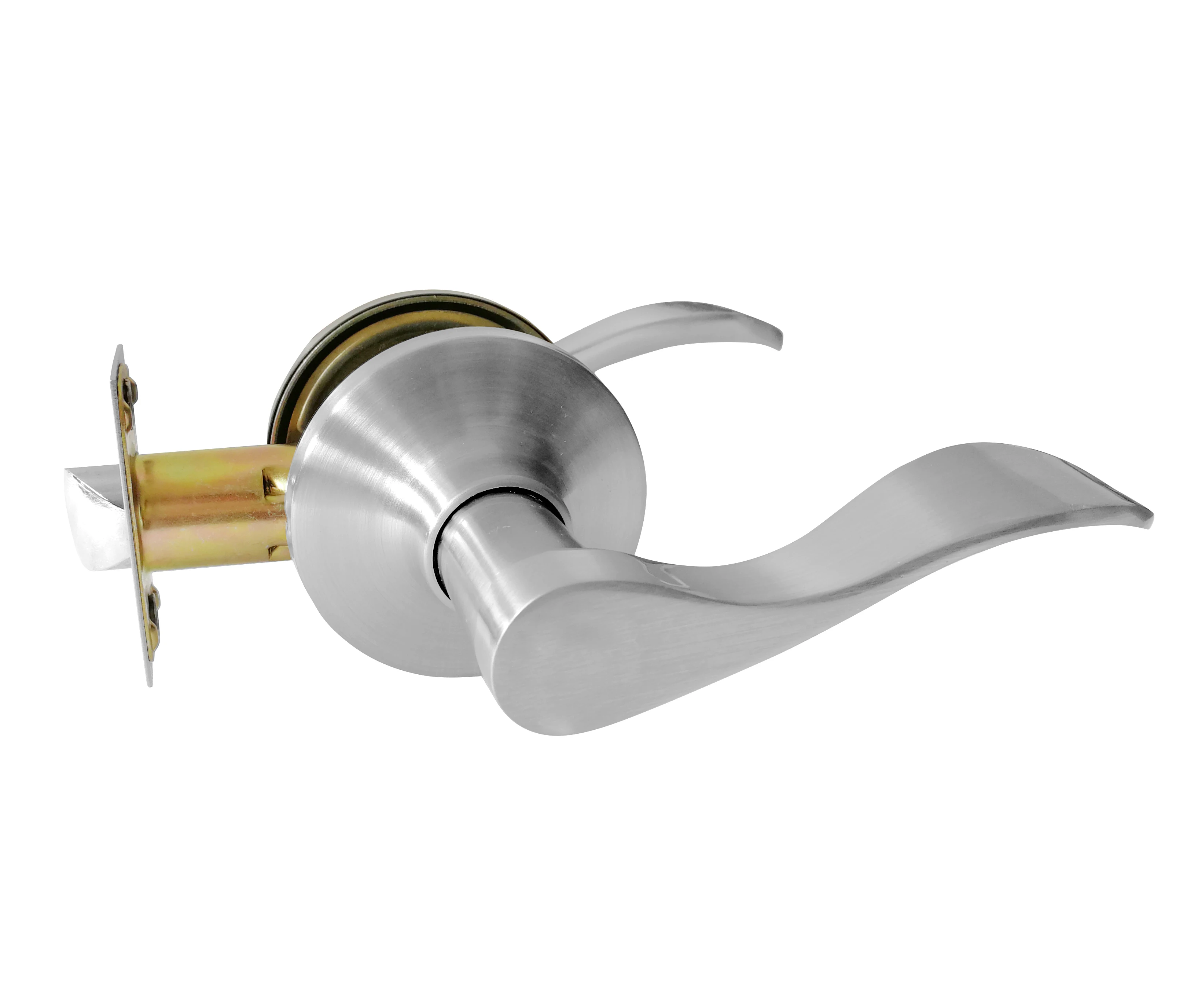 Zinc Alloy Passage Closet Hallway Interior Brushed Nickel Wave Modern