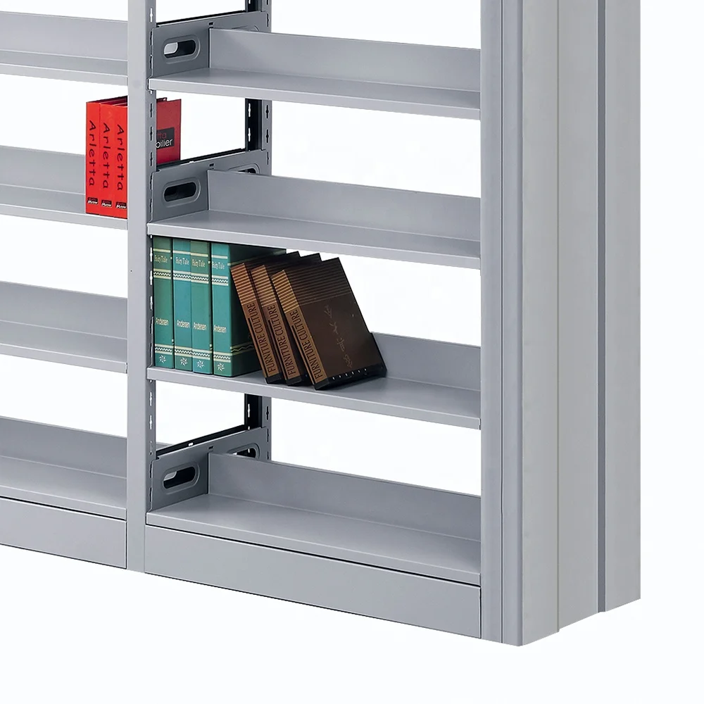 顶级廉价图书馆家具双钢便携式图书馆书柜金属书架