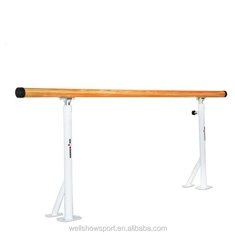 Wellshow Floor Mounted Ballet Barre Pole Horizontal Support Bar