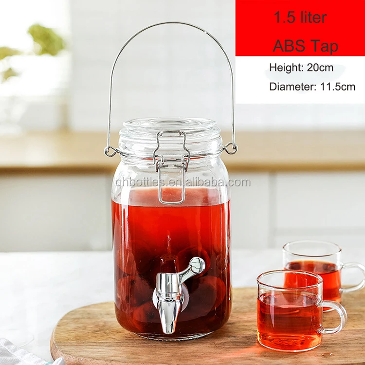 Large-capacity Glass Jar With Faucet Can Be Put In The