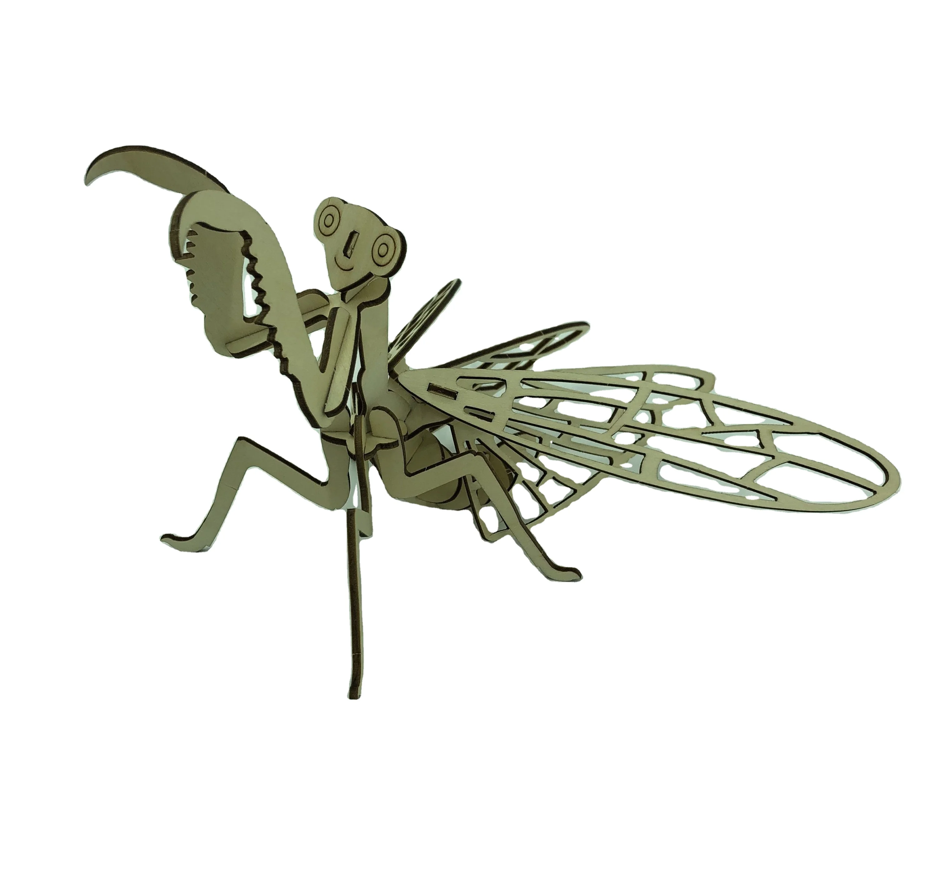 Mantis religiosa 3d madera kit insecto fangschrecke puzzle animal madera Puzzle 